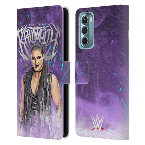 WWE Rhea Ripley This Is My Brutality Leather Book Wallet Case Cover For Motorola Moto G Stylus 5G (2022)