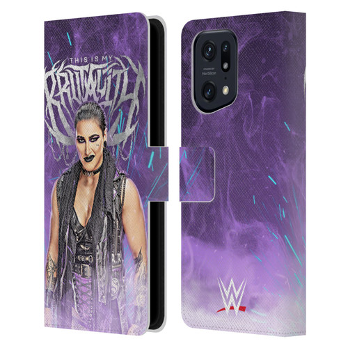 WWE Rhea Ripley This Is My Brutality Leather Book Wallet Case Cover For OPPO Find X5 Pro
