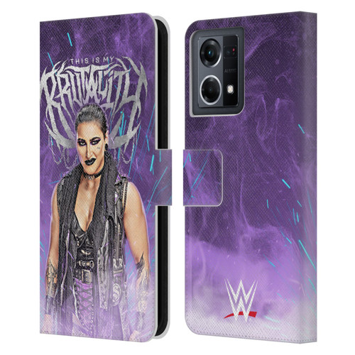 WWE Rhea Ripley This Is My Brutality Leather Book Wallet Case Cover For OPPO Reno8 4G