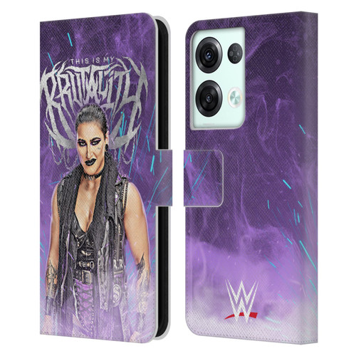 WWE Rhea Ripley This Is My Brutality Leather Book Wallet Case Cover For OPPO Reno8 Pro