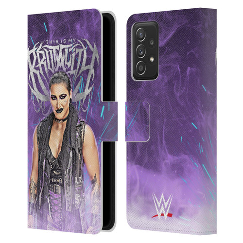 WWE Rhea Ripley This Is My Brutality Leather Book Wallet Case Cover For Samsung Galaxy A53 5G (2022)