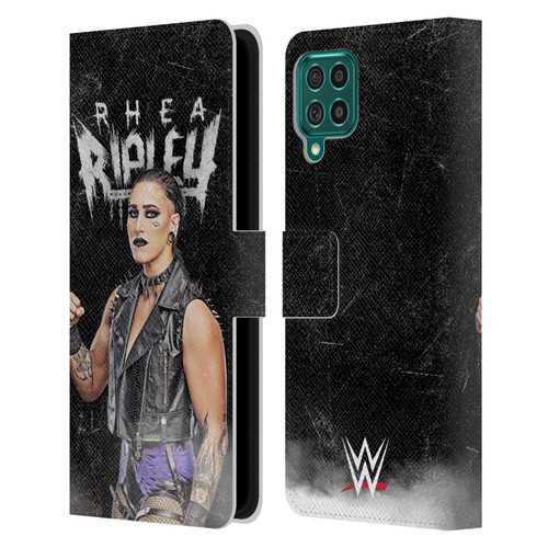 WWE Rhea Ripley Portrait Leather Book Wallet Case Cover For Samsung Galaxy F62 (2021)