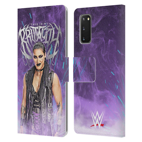 WWE Rhea Ripley This Is My Brutality Leather Book Wallet Case Cover For Samsung Galaxy S20 / S20 5G