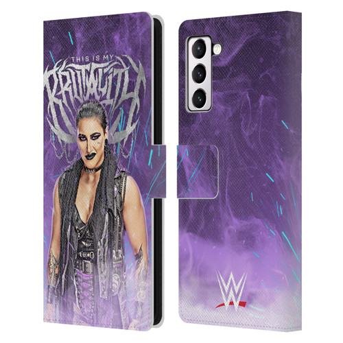 WWE Rhea Ripley This Is My Brutality Leather Book Wallet Case Cover For Samsung Galaxy S21+ 5G
