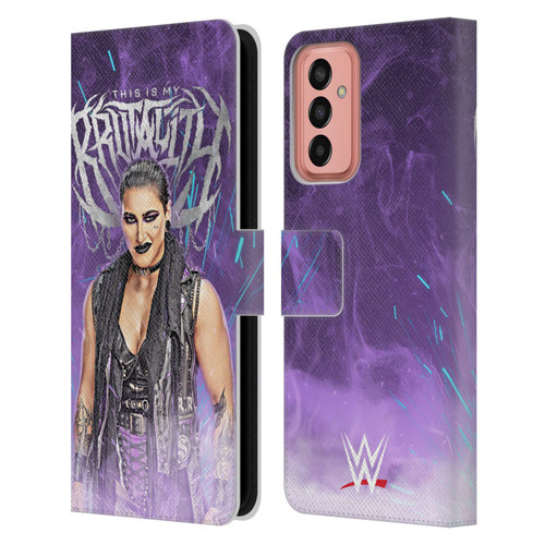 WWE Rhea Ripley This Is My Brutality Leather Book Wallet Case Cover For Samsung Galaxy M13 (2022)