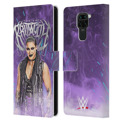 WWE Rhea Ripley This Is My Brutality Leather Book Wallet Case Cover For Xiaomi Redmi Note 9 / Redmi 10X 4G