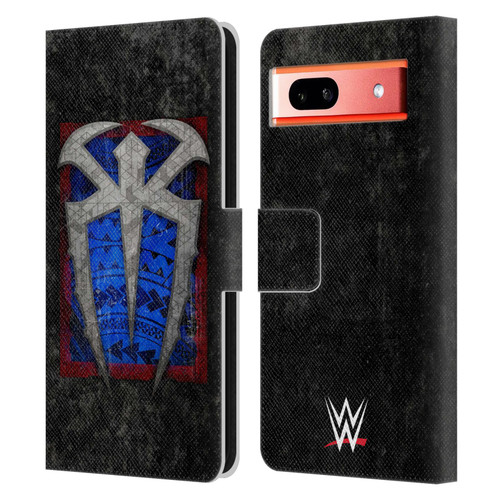 WWE Roman Reigns Distressed Logo Leather Book Wallet Case Cover For Google Pixel 7a
