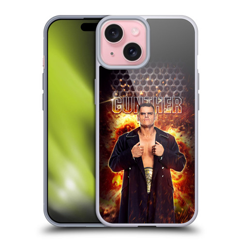 WWE Gunther Portrait Soft Gel Case for Apple iPhone 15
