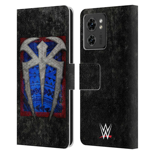 WWE Roman Reigns Distressed Logo Leather Book Wallet Case Cover For Motorola Moto Edge 40