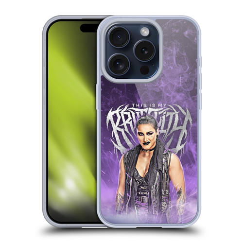 WWE Rhea Ripley This Is My Brutality Soft Gel Case for Apple iPhone 15 Pro & MagSafe