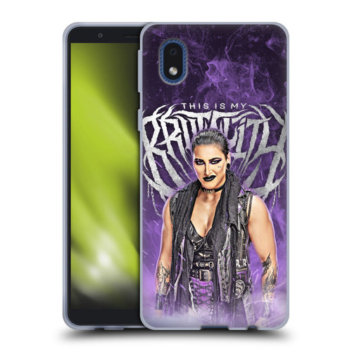 WWE Rhea Ripley This Is My Brutality Soft Gel Case for Samsung Galaxy A01 Core (2020)
