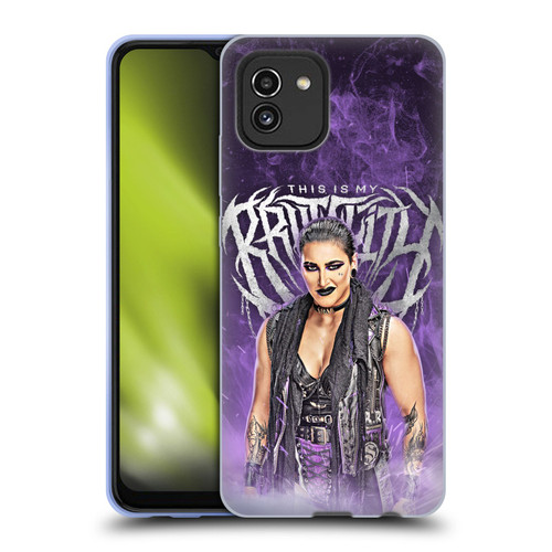WWE Rhea Ripley This Is My Brutality Soft Gel Case for Samsung Galaxy A03 (2021)