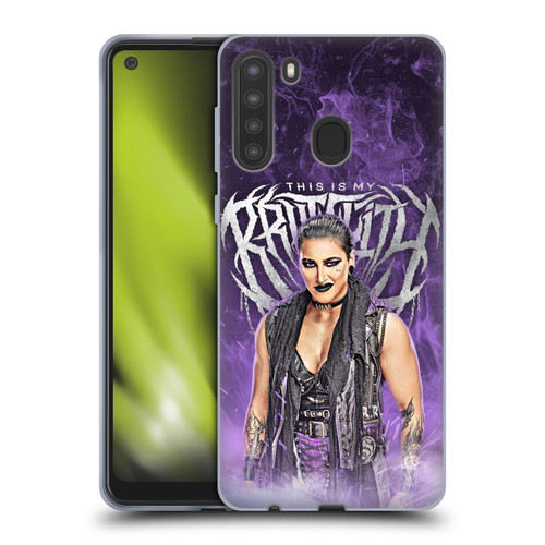 WWE Rhea Ripley This Is My Brutality Soft Gel Case for Samsung Galaxy A21 (2020)