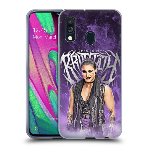WWE Rhea Ripley This Is My Brutality Soft Gel Case for Samsung Galaxy A40 (2019)