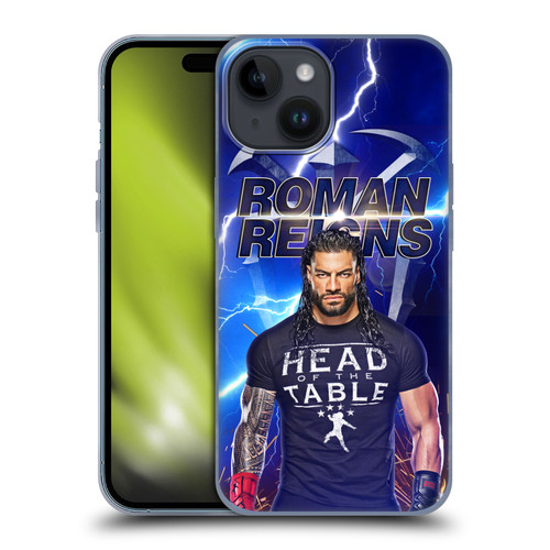WWE Roman Reigns Lightning Soft Gel Case for Apple iPhone 15
