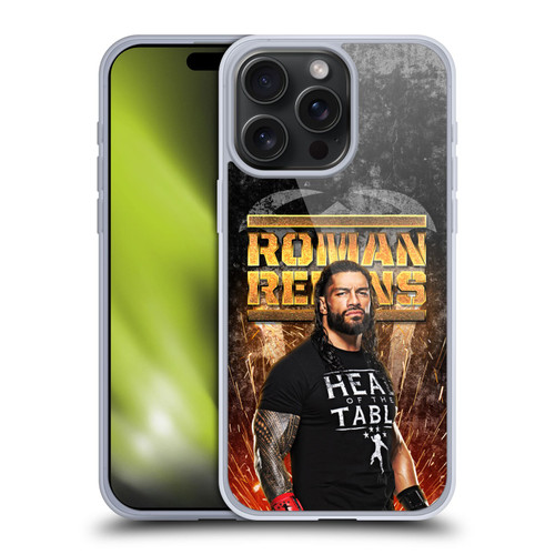 WWE Roman Reigns Grunge Soft Gel Case for Apple iPhone 15 Pro Max & MagSafe