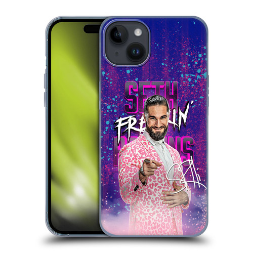 WWE Seth Rollins Seth Freakin' Rollins Soft Gel Case for Apple iPhone 15 Plus