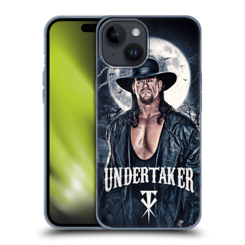 WWE The Undertaker Portrait Soft Gel Case for Apple iPhone 15