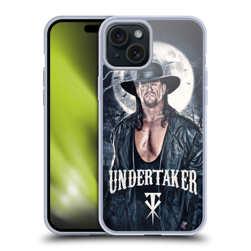 WWE The Undertaker Portrait Soft Gel Case for Apple iPhone 15 Plus