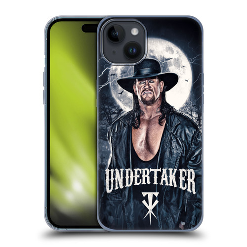 WWE The Undertaker Portrait Soft Gel Case for Apple iPhone 15 Plus