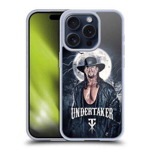 WWE The Undertaker Portrait Soft Gel Case for Apple iPhone 15 Pro