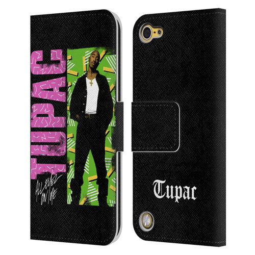 Tupac Shakur Key Art Distressed Look Leather Book Wallet Case Cover For Apple iPod Touch 5G 5th Gen