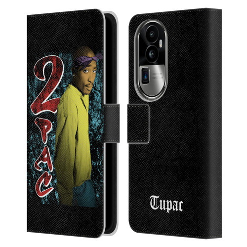 Tupac Shakur Key Art Vintage Leather Book Wallet Case Cover For OPPO Reno10 Pro+