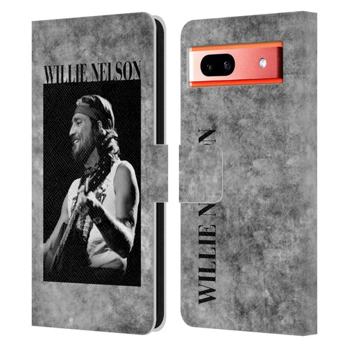 Willie Nelson Grunge Black And White Leather Book Wallet Case Cover For Google Pixel 7a