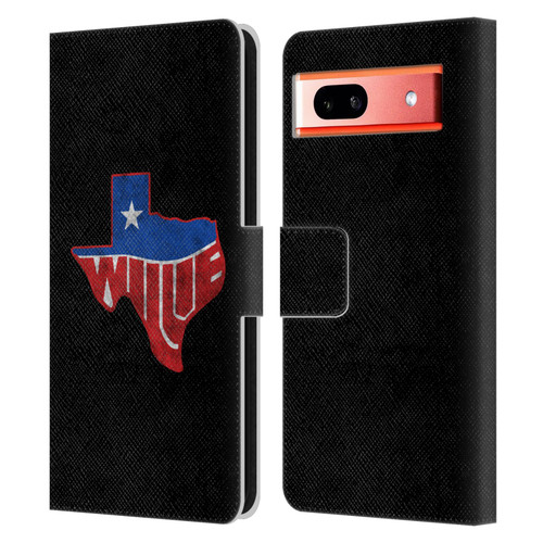 Willie Nelson Grunge Texas Leather Book Wallet Case Cover For Google Pixel 7a