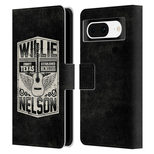 Willie Nelson Grunge Flying Guitar Leather Book Wallet Case Cover For Google Pixel 8