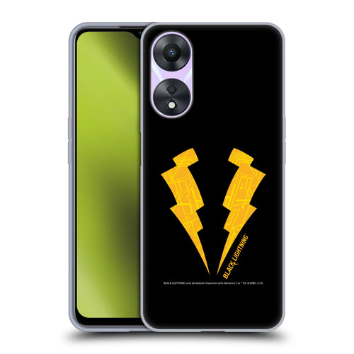 Black Lightning Key Art Logo Soft Gel Case for OPPO A78 5G