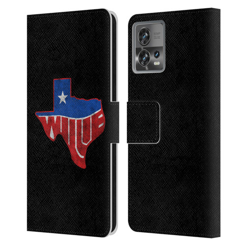 Willie Nelson Grunge Texas Leather Book Wallet Case Cover For Motorola Moto Edge 30 Fusion