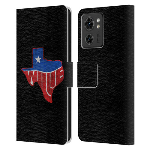 Willie Nelson Grunge Texas Leather Book Wallet Case Cover For Motorola Moto Edge 40
