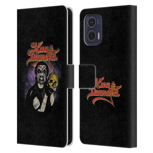King Diamond Poster Conspiracy Tour 1989 Leather Book Wallet Case Cover For Motorola Moto G73 5G