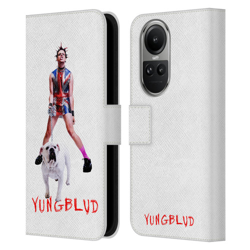 Yungblud Graphics Strawberry Lipstick Leather Book Wallet Case Cover For OPPO Reno10 5G / Reno10 Pro 5G