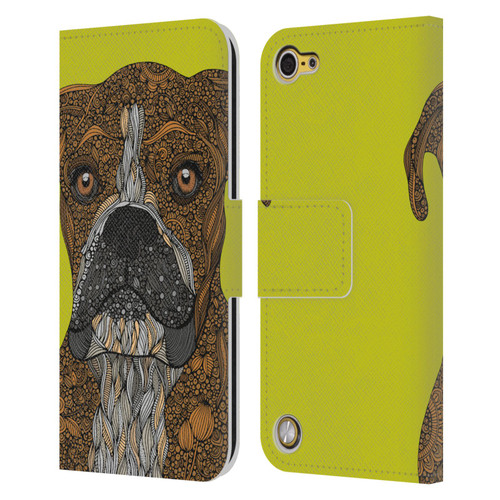 Valentina Dogs Boxer Leather Book Wallet Case Cover For Apple iPod Touch 5G 5th Gen
