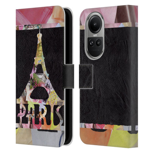 Artpoptart Travel Paris Leather Book Wallet Case Cover For OPPO Reno10 5G / Reno10 Pro 5G