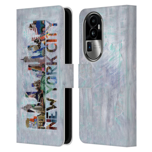 Artpoptart Travel New York Leather Book Wallet Case Cover For OPPO Reno10 Pro+