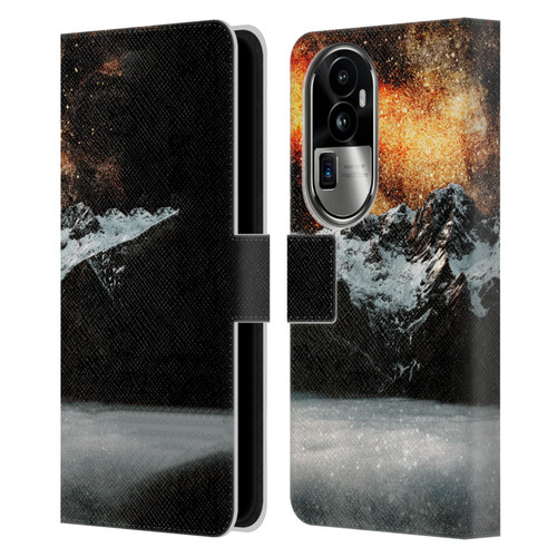 Patrik Lovrin Dreams Vs Reality Burning Galaxy Above Mountains Leather Book Wallet Case Cover For OPPO Reno10 Pro+