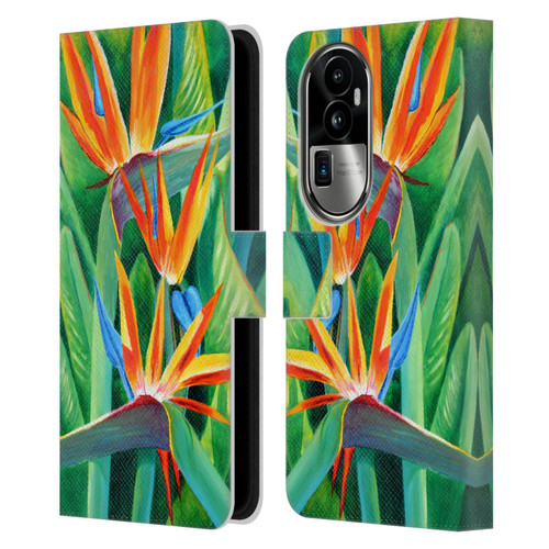 Graeme Stevenson Assorted Designs Birds Of Paradise Leather Book Wallet Case Cover For OPPO Reno10 Pro+