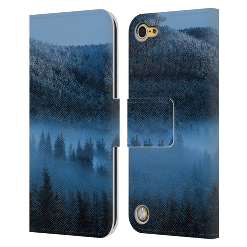 Patrik Lovrin Magical Foggy Landscape Magical Fog Over Snowy Forest Leather Book Wallet Case Cover For Apple iPod Touch 5G 5th Gen