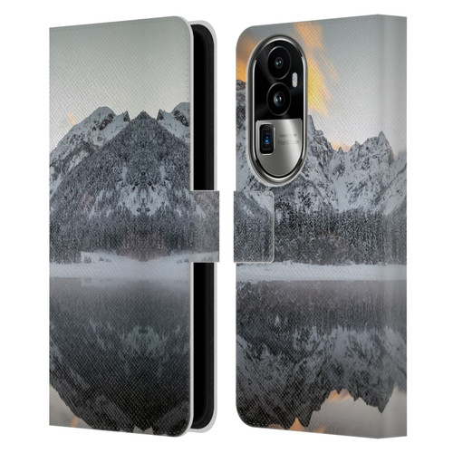 Patrik Lovrin Magical Lakes Sunset Clouds Over Mountains Leather Book Wallet Case Cover For OPPO Reno10 Pro+