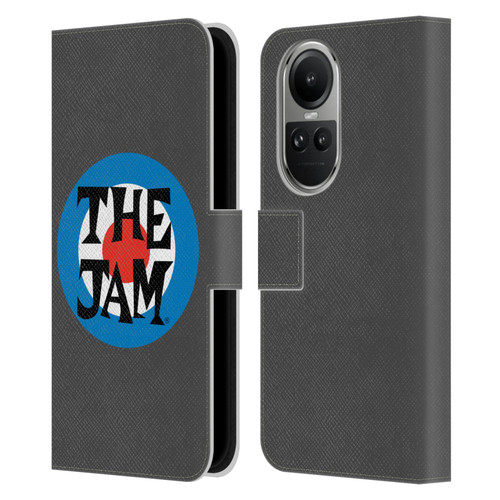 The Jam Key Art Target Logo Leather Book Wallet Case Cover For OPPO Reno10 5G / Reno10 Pro 5G