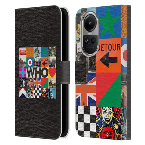 The Who 2019 Album Square Collage Leather Book Wallet Case Cover For OPPO Reno10 5G / Reno10 Pro 5G