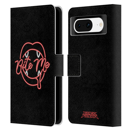 Bebe Rexha Key Art Neon Bite Me Leather Book Wallet Case Cover For Google Pixel 8
