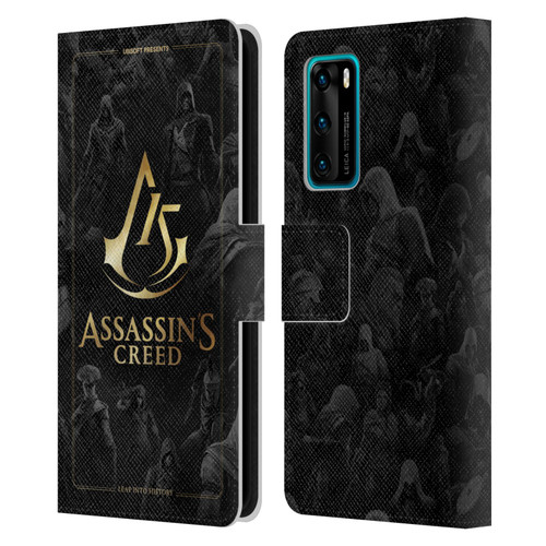 Assassin's Creed 15th Anniversary Graphics Crest Key Art Leather Book Wallet Case Cover For Huawei P40 5G