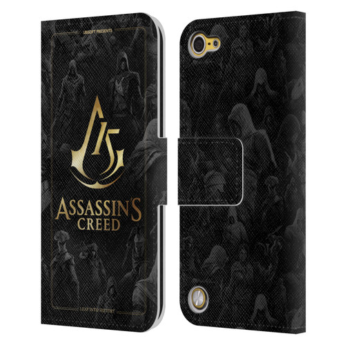 Assassin's Creed 15th Anniversary Graphics Crest Key Art Leather Book Wallet Case Cover For Apple iPod Touch 5G 5th Gen