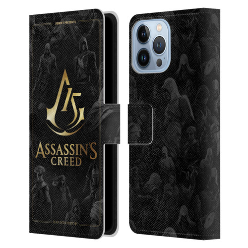 Assassin's Creed 15th Anniversary Graphics Crest Key Art Leather Book Wallet Case Cover For Apple iPhone 13 Pro Max