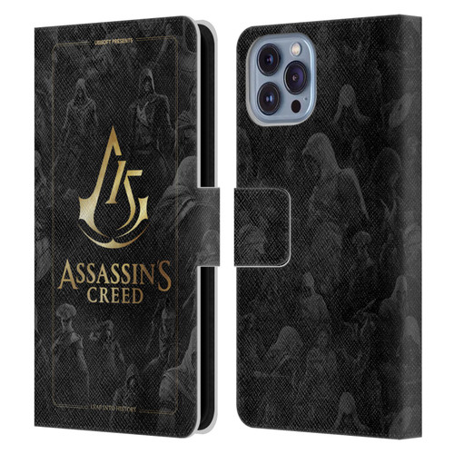 Assassin's Creed 15th Anniversary Graphics Crest Key Art Leather Book Wallet Case Cover For Apple iPhone 14
