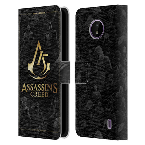 Assassin's Creed 15th Anniversary Graphics Crest Key Art Leather Book Wallet Case Cover For Nokia C10 / C20
